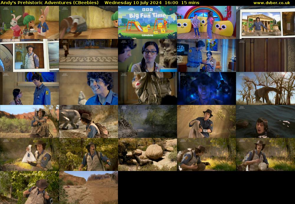 Andy's Prehistoric Adventures (CBeebies) Wednesday 10 July 2024 16:00 - 16:15