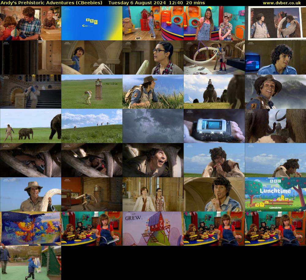 Andy's Prehistoric Adventures (CBeebies) Tuesday 6 August 2024 12:40 - 13:00