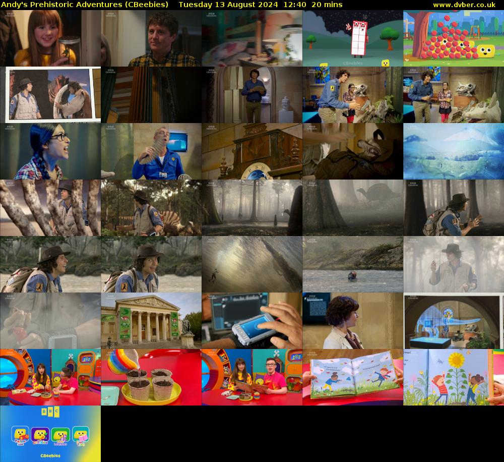 Andy's Prehistoric Adventures (CBeebies) Tuesday 13 August 2024 12:40 - 13:00