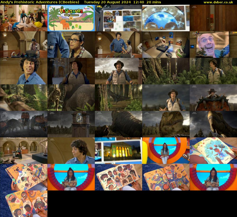 Andy's Prehistoric Adventures (CBeebies) Tuesday 20 August 2024 12:40 - 13:00