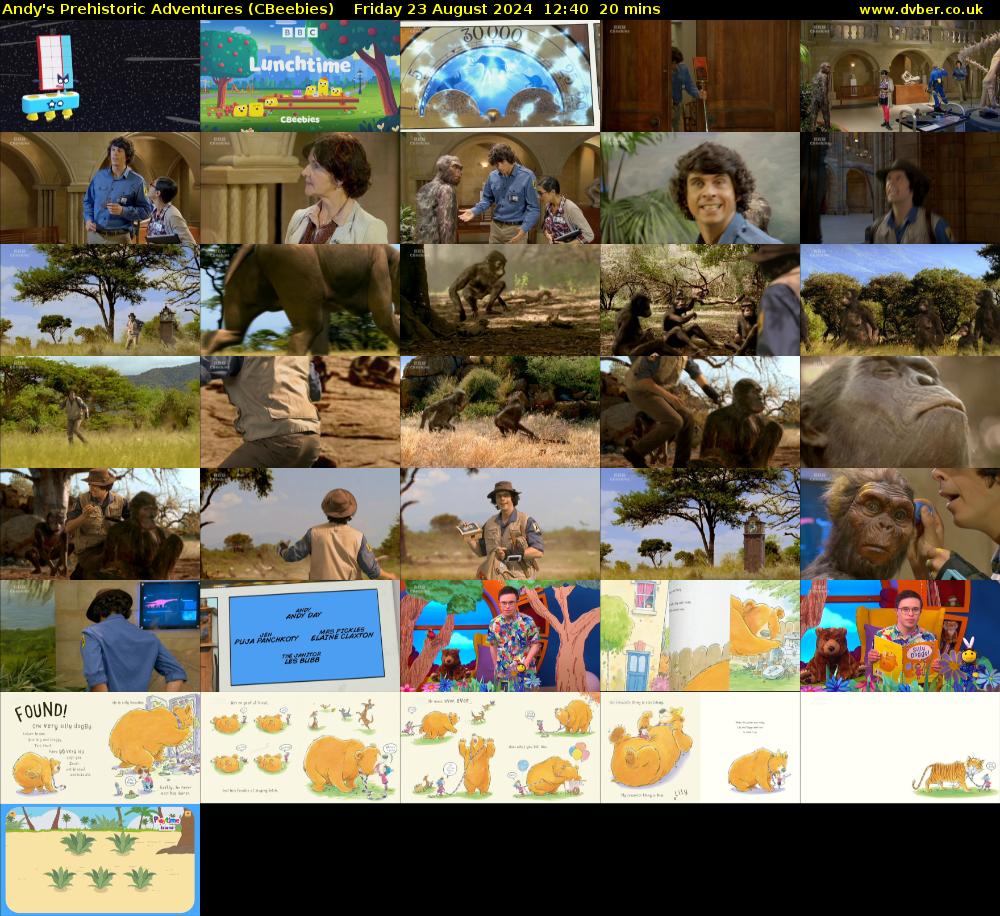 Andy's Prehistoric Adventures (CBeebies) Friday 23 August 2024 12:40 - 13:00