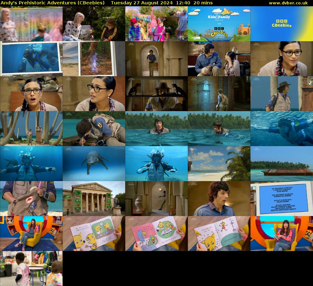 Andy's Prehistoric Adventures (CBeebies) Tuesday 27 August 2024 12:40 - 13:00