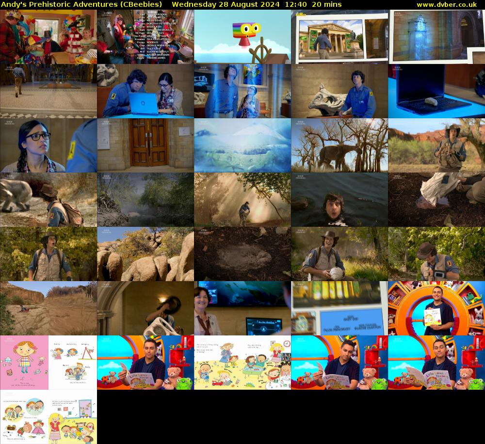 Andy's Prehistoric Adventures (CBeebies) Wednesday 28 August 2024 12:40 - 13:00