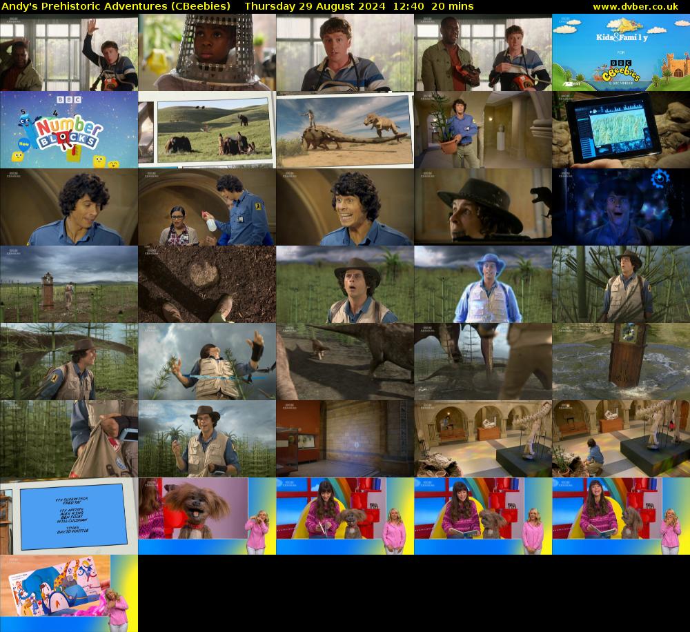 Andy's Prehistoric Adventures (CBeebies) Thursday 29 August 2024 12:40 - 13:00