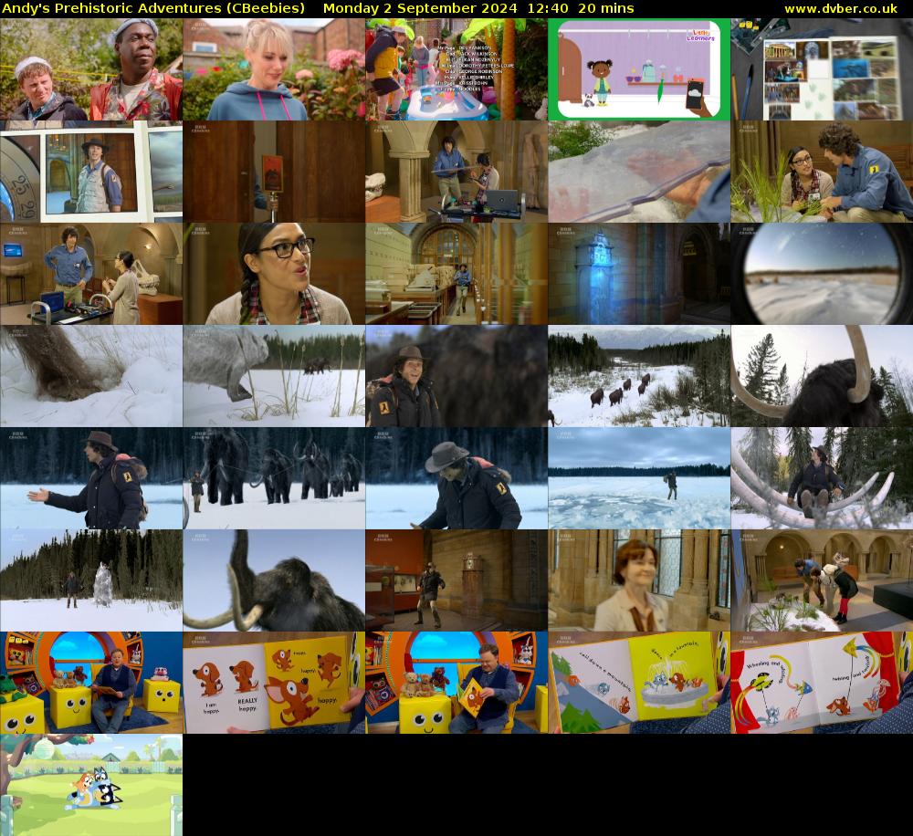 Andy's Prehistoric Adventures (CBeebies) Monday 2 September 2024 12:40 - 13:00