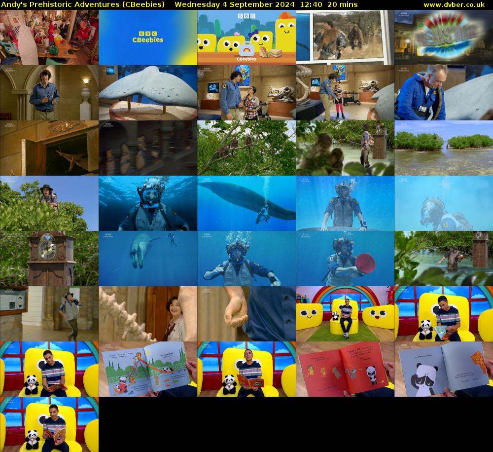 Andy's Prehistoric Adventures (CBeebies) Wednesday 4 September 2024 12:40 - 13:00