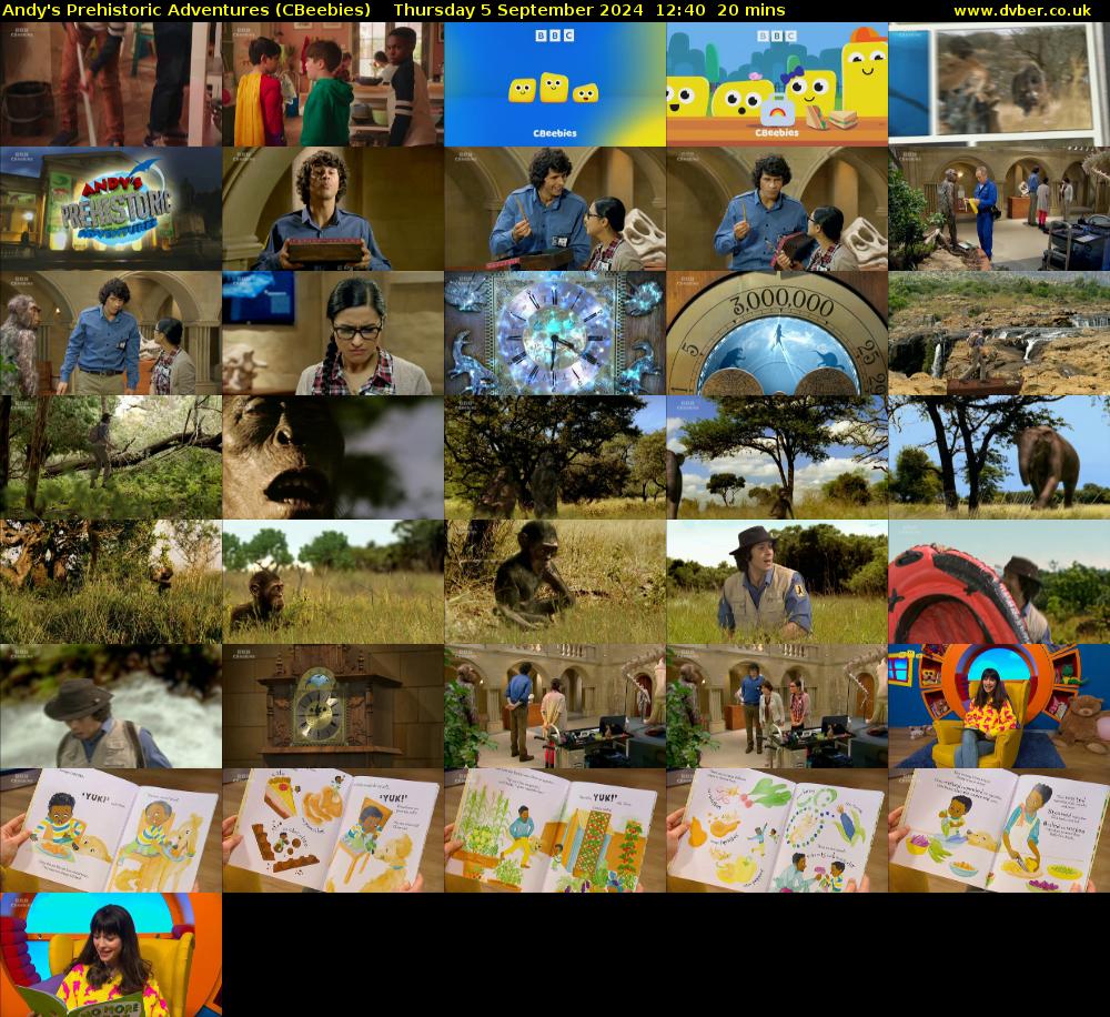 Andy's Prehistoric Adventures (CBeebies) Thursday 5 September 2024 12:40 - 13:00