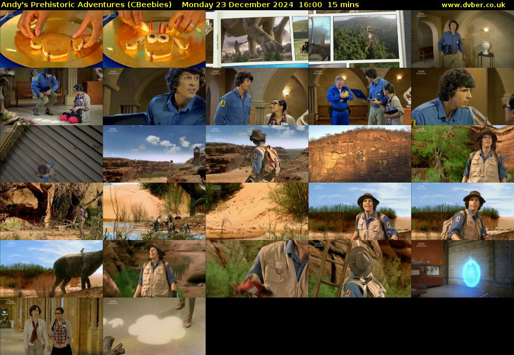 Andy's Prehistoric Adventures (CBeebies) Monday 23 December 2024 16:00 - 16:15