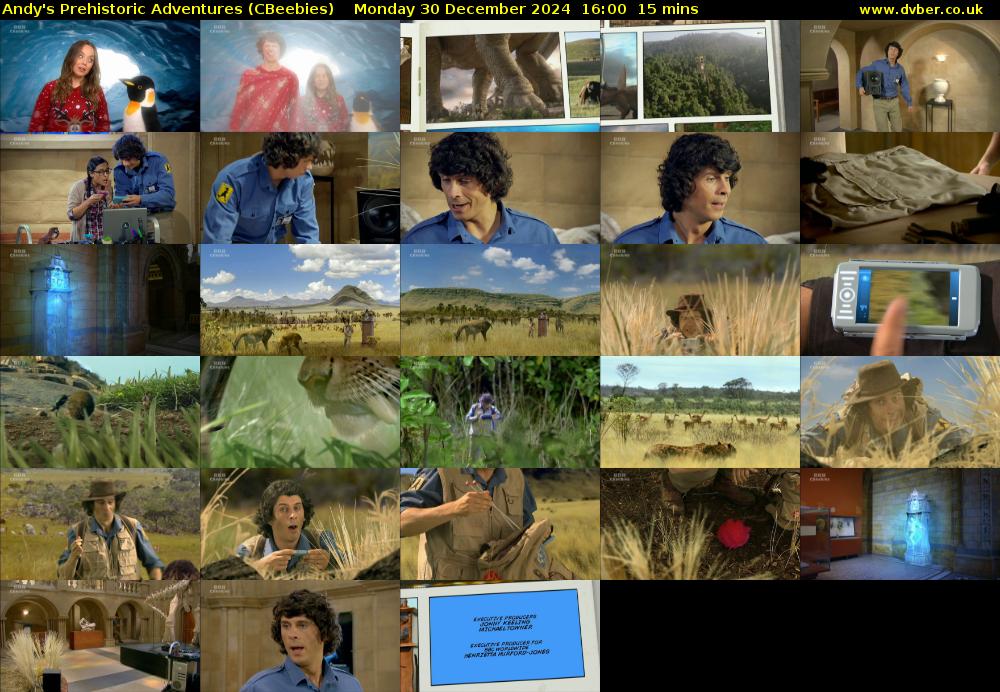 Andy's Prehistoric Adventures (CBeebies) Monday 30 December 2024 16:00 - 16:15
