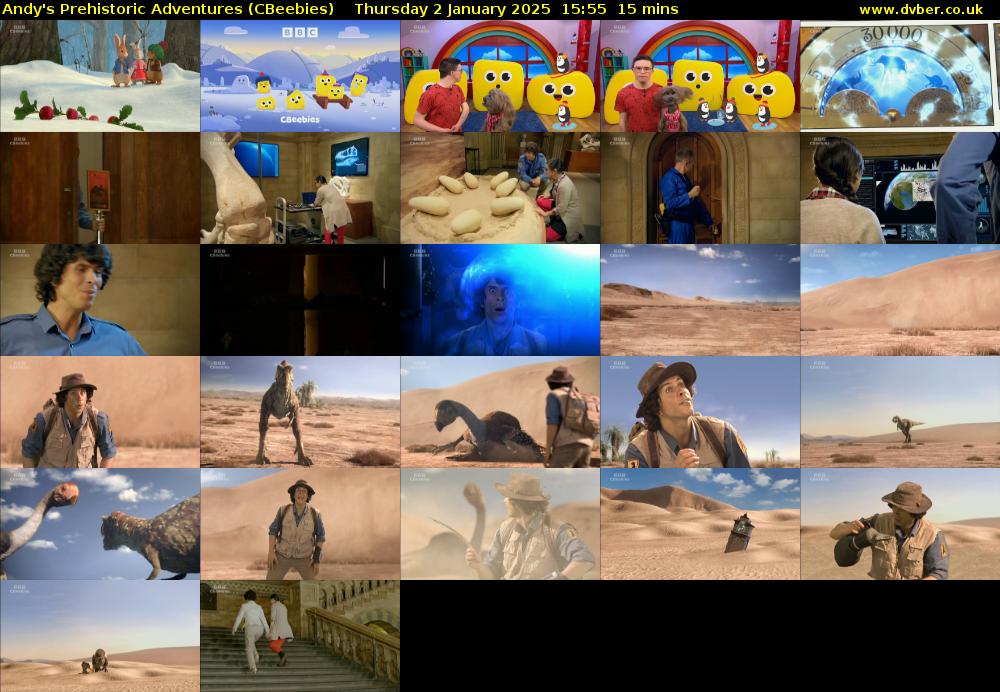 Andy's Prehistoric Adventures (CBeebies) Thursday 2 January 2025 15:55 - 16:10
