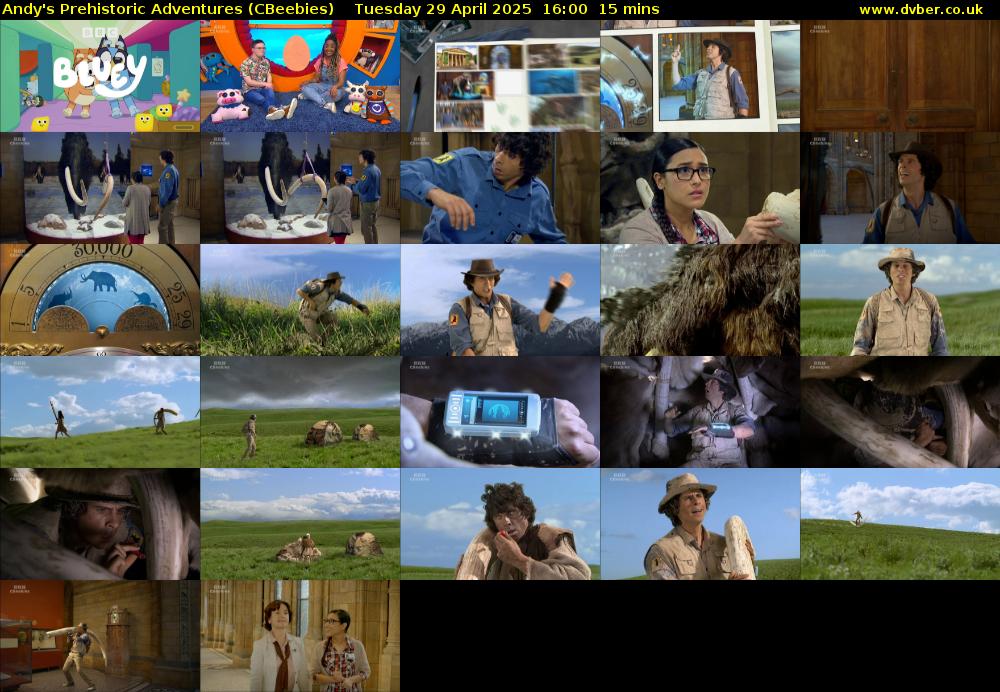 Andy's Prehistoric Adventures (CBeebies) Tuesday 29 April 2025 16:00 - 16:15