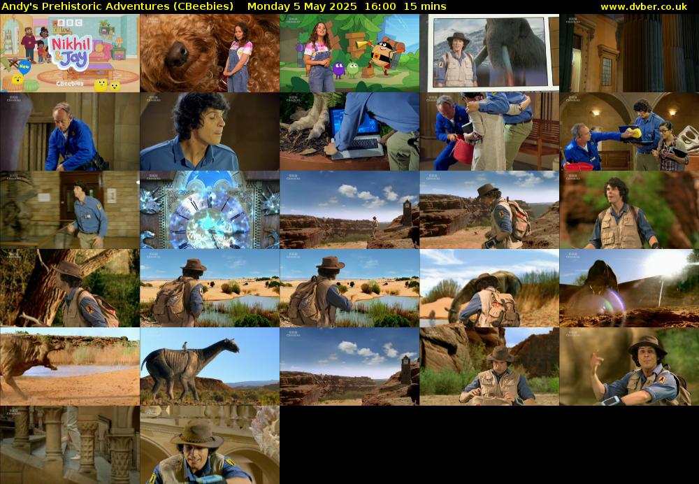 Andy's Prehistoric Adventures (CBeebies) Monday 5 May 2025 16:00 - 16:15