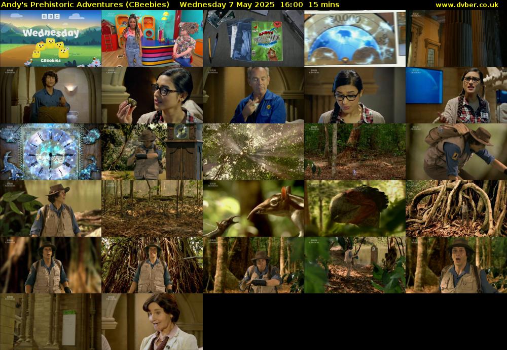 Andy's Prehistoric Adventures (CBeebies) Wednesday 7 May 2025 16:00 - 16:15