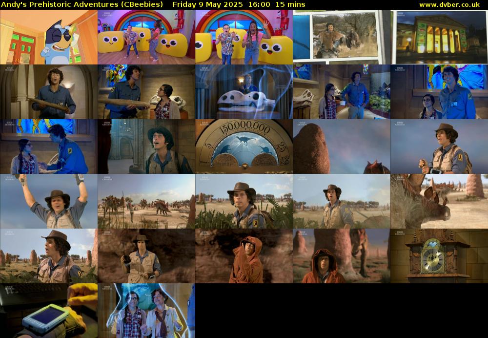 Andy's Prehistoric Adventures (CBeebies) Friday 9 May 2025 16:00 - 16:15