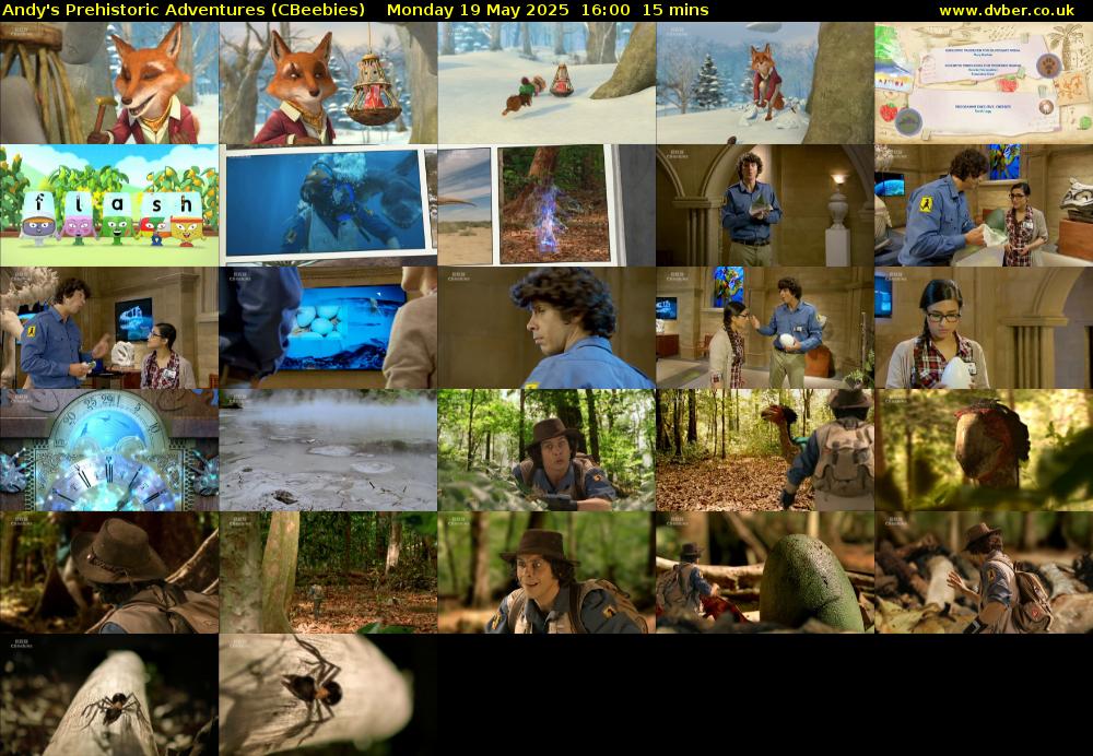 Andy's Prehistoric Adventures (CBeebies) Monday 19 May 2025 16:00 - 16:15
