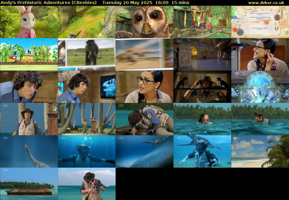 Andy's Prehistoric Adventures (CBeebies) Tuesday 20 May 2025 16:00 - 16:15