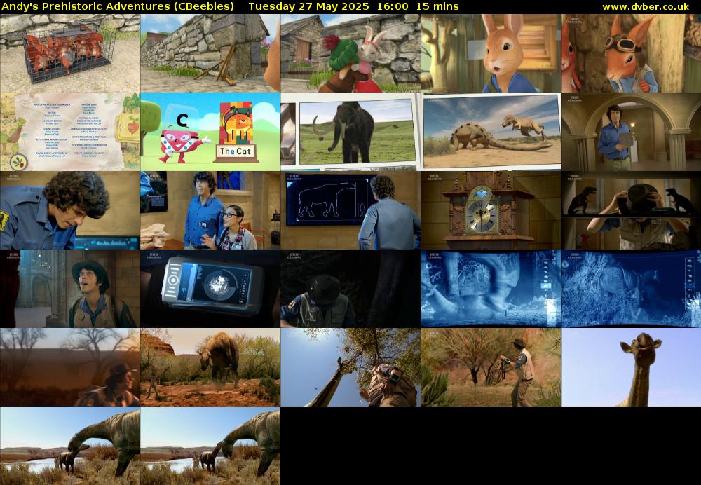 Andy's Prehistoric Adventures (CBeebies) Tuesday 27 May 2025 16:00 - 16:15