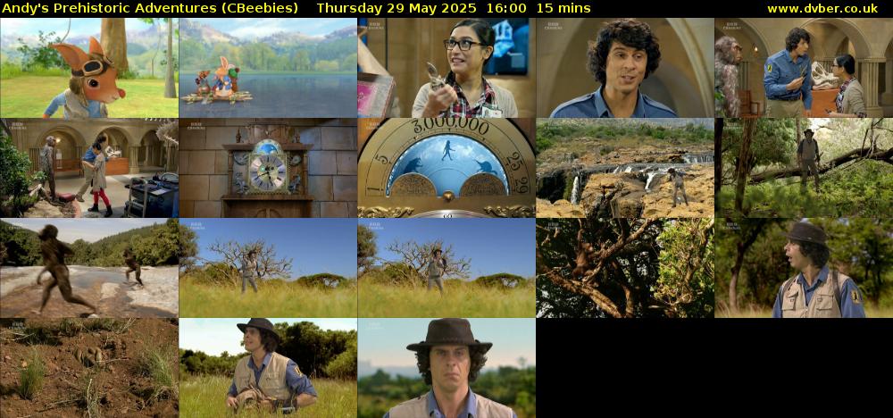 Andy's Prehistoric Adventures (CBeebies) Thursday 29 May 2025 16:00 - 16:15