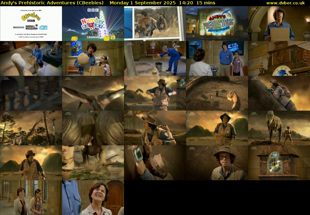 Andy's Prehistoric Adventures (CBeebies) Monday 1 September 2025 14:20 - 14:35
