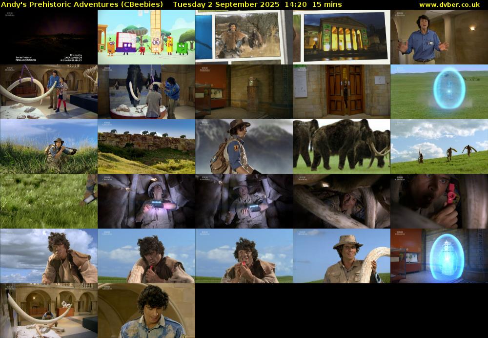 Andy's Prehistoric Adventures (CBeebies) Tuesday 2 September 2025 14:20 - 14:35