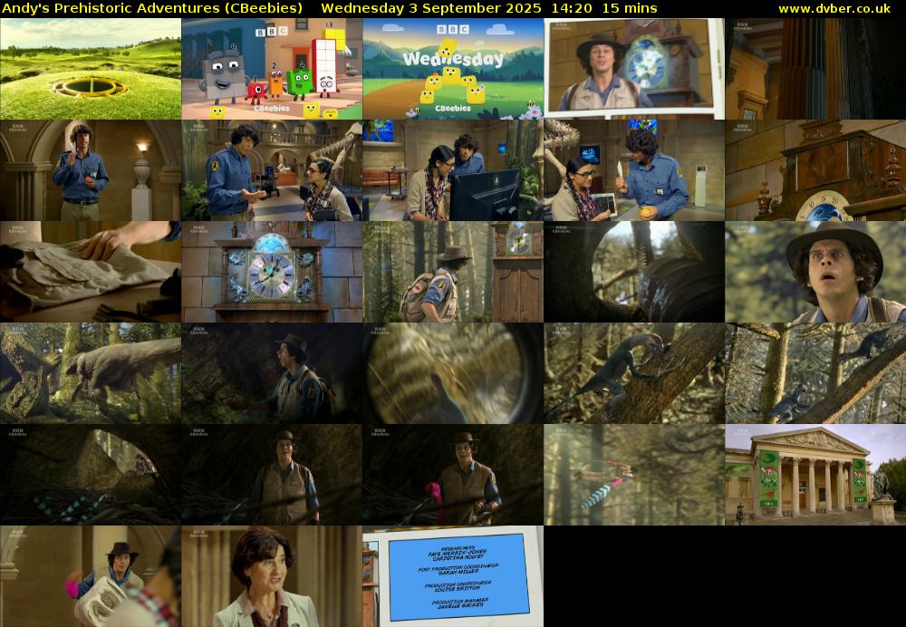 Andy's Prehistoric Adventures (CBeebies) Wednesday 3 September 2025 14:20 - 14:35