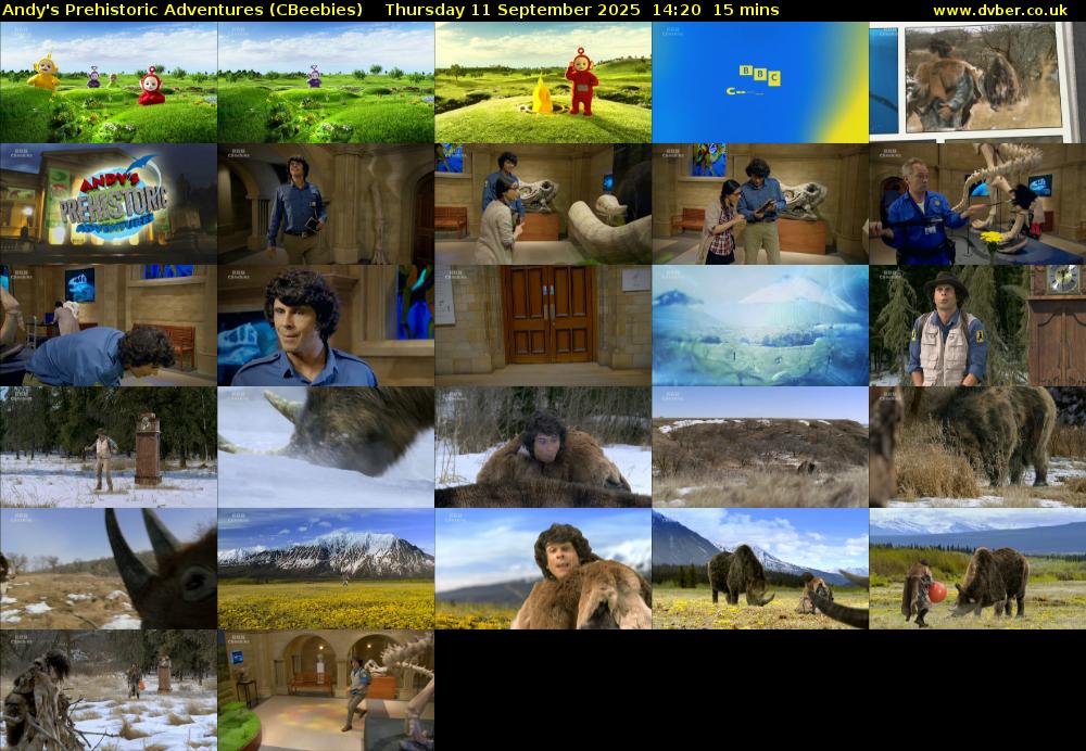 Andy's Prehistoric Adventures (CBeebies) Thursday 11 September 2025 14:20 - 14:35