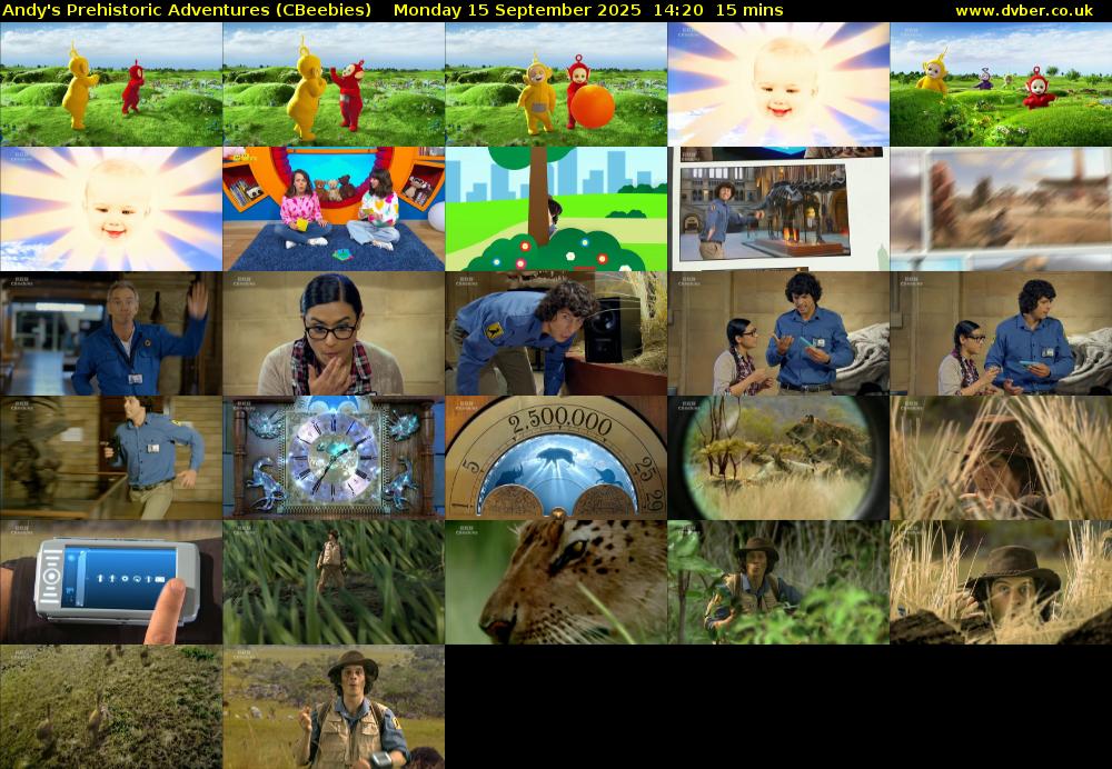 Andy's Prehistoric Adventures (CBeebies) Monday 15 September 2025 14:20 - 14:35