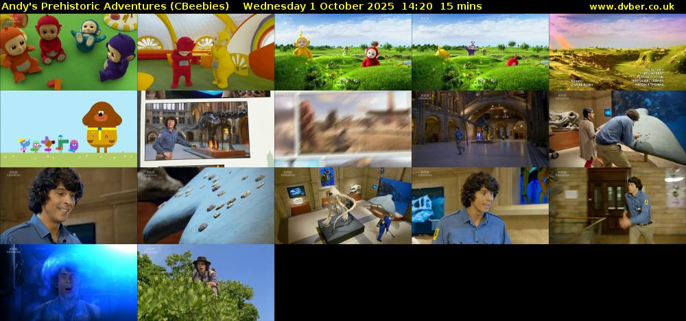 Andy's Prehistoric Adventures (CBeebies) Wednesday 1 October 2025 14:20 - 14:35