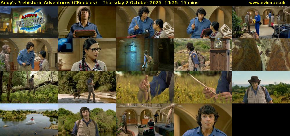 Andy's Prehistoric Adventures (CBeebies) Thursday 2 October 2025 14:25 - 14:40