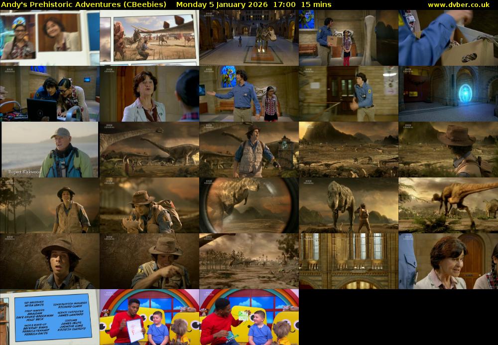 Andy's Prehistoric Adventures (CBeebies) Monday 5 January 2026 17:00 - 17:15