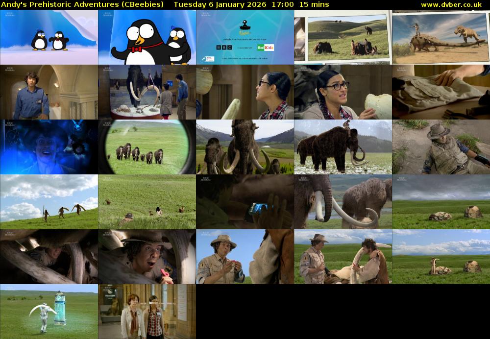 Andy's Prehistoric Adventures (CBeebies) Tuesday 6 January 2026 17:00 - 17:15