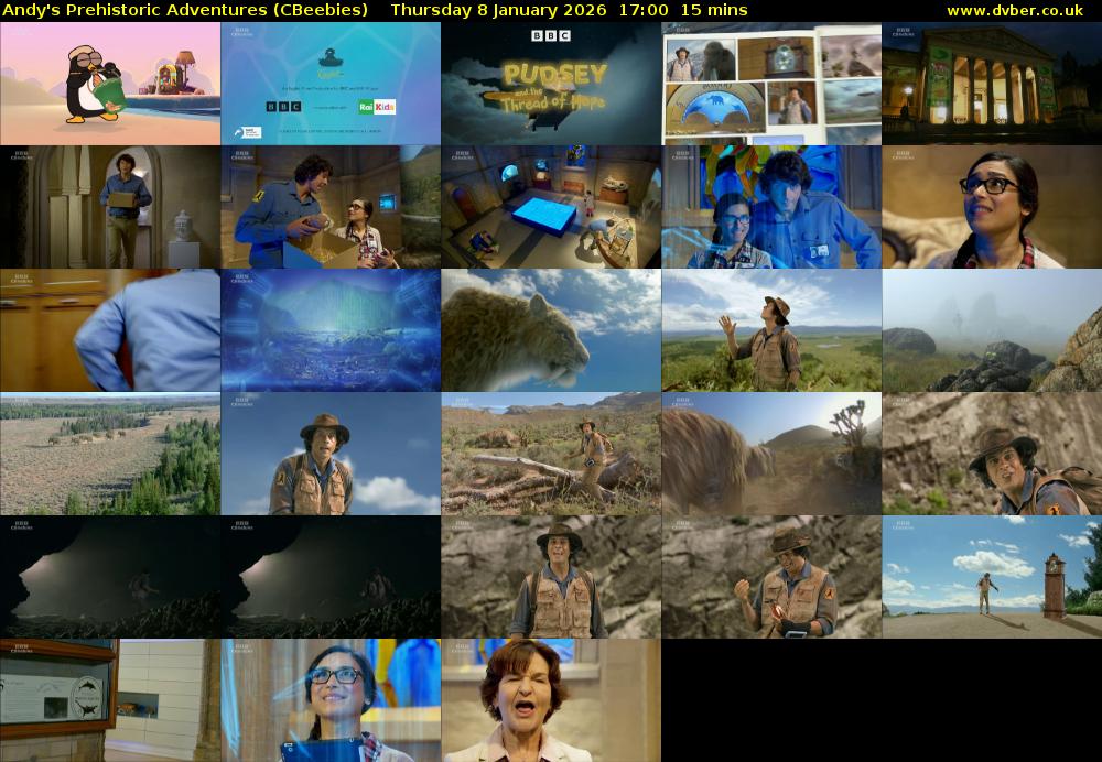 Andy's Prehistoric Adventures (CBeebies) Thursday 8 January 2026 17:00 - 17:15