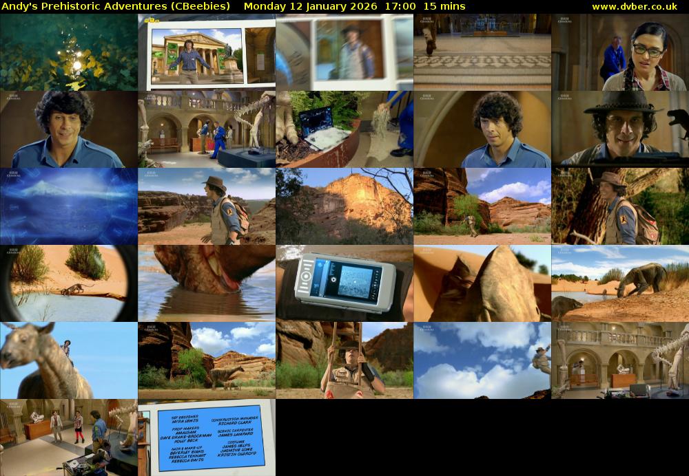 Andy's Prehistoric Adventures (CBeebies) Monday 12 January 2026 17:00 - 17:15