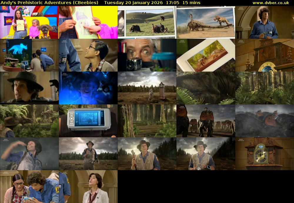 Andy's Prehistoric Adventures (CBeebies) Tuesday 20 January 2026 17:05 - 17:20