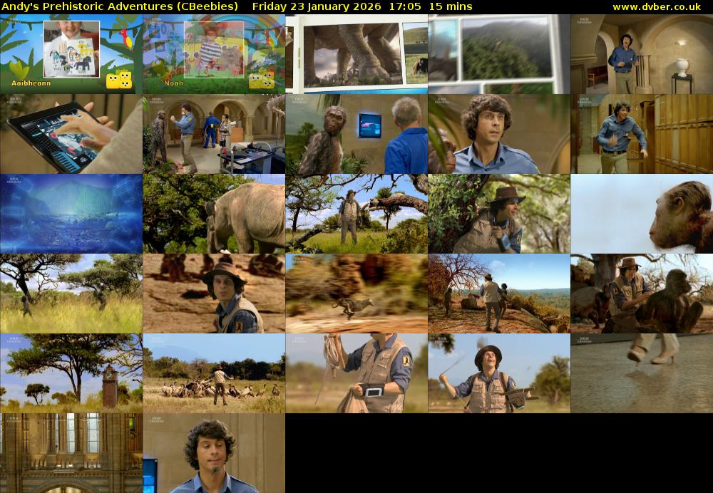 Andy's Prehistoric Adventures (CBeebies) Friday 23 January 2026 17:05 - 17:20