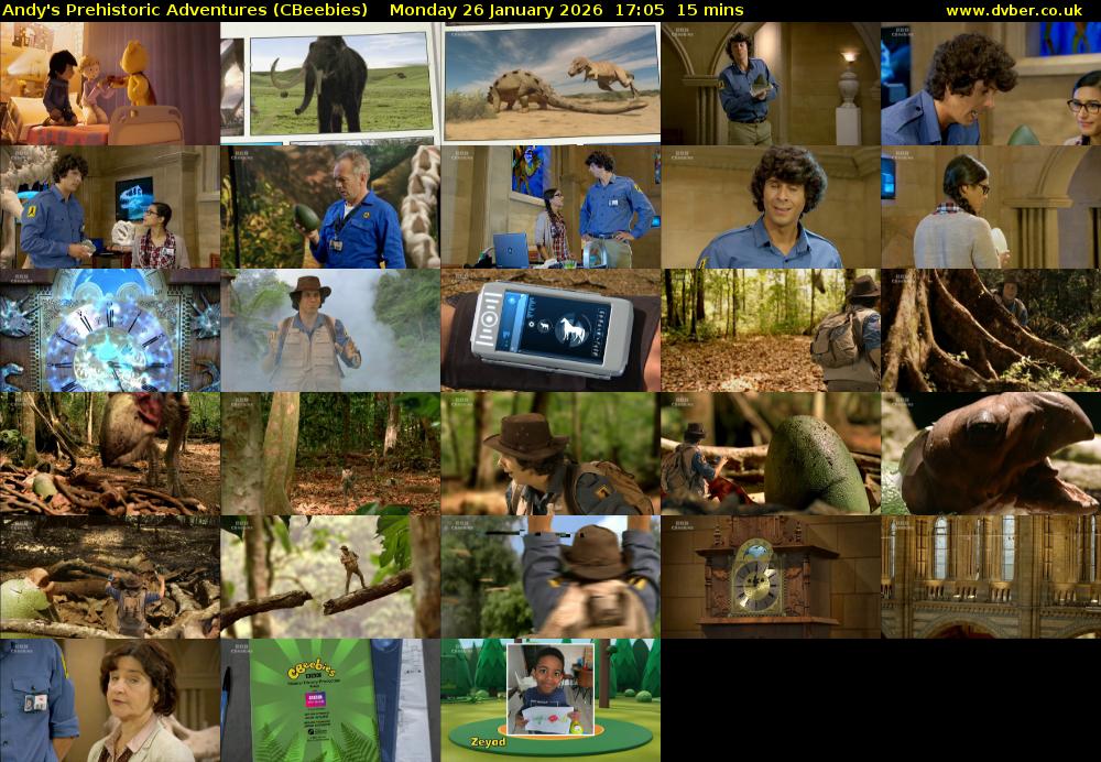Andy's Prehistoric Adventures (CBeebies) Monday 26 January 2026 17:05 - 17:20