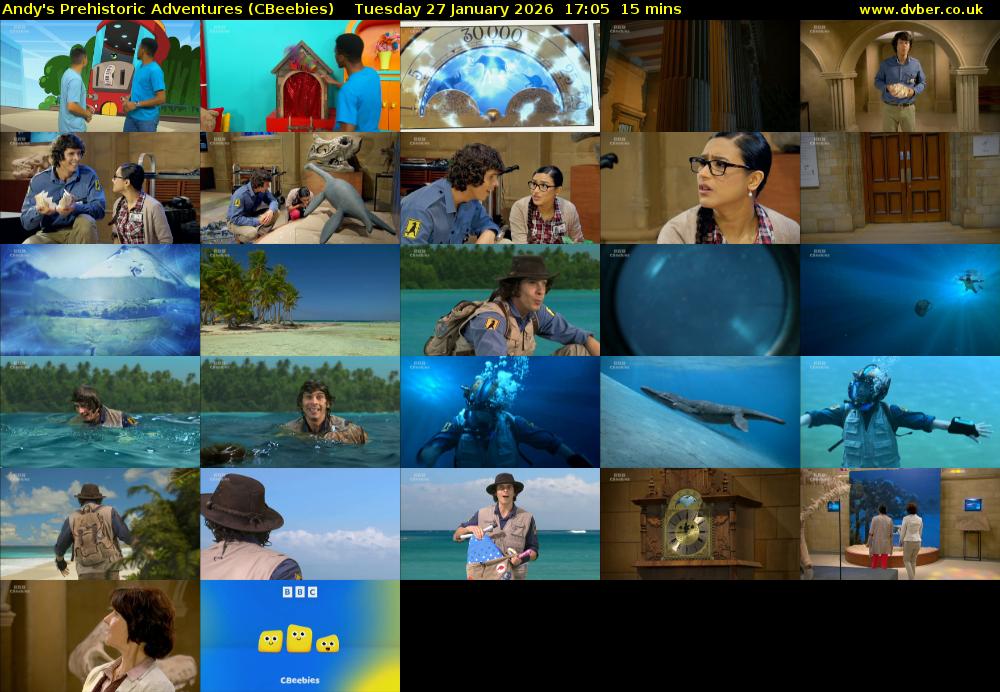 Andy's Prehistoric Adventures (CBeebies) Tuesday 27 January 2026 17:05 - 17:20