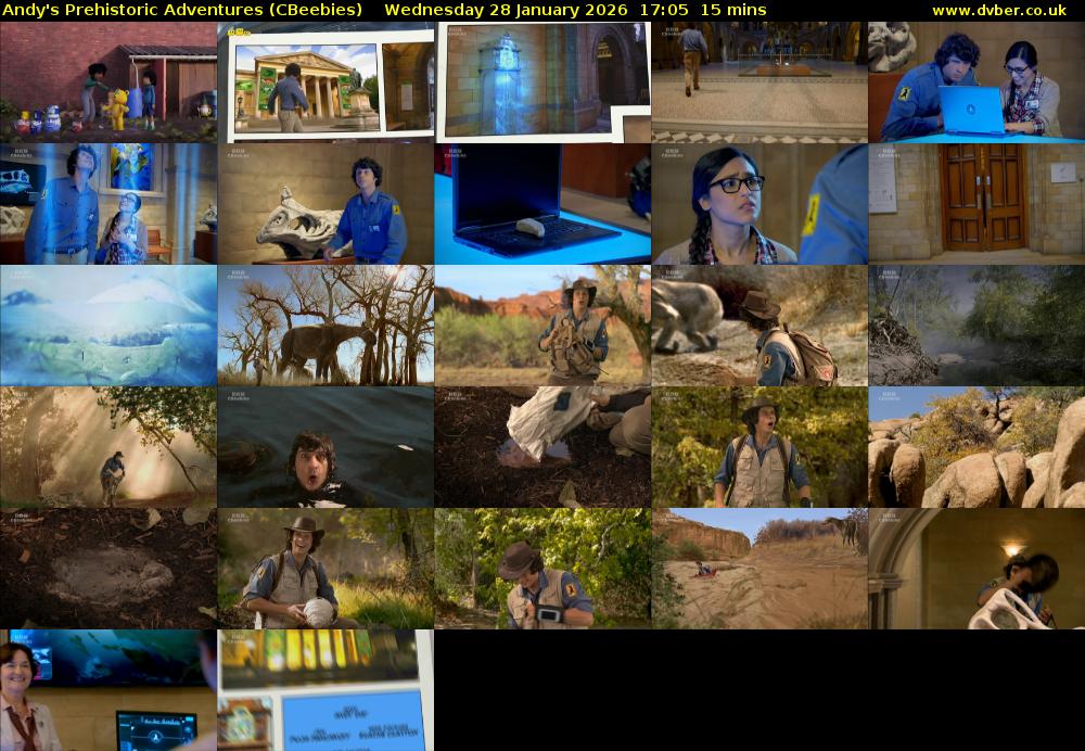 Andy's Prehistoric Adventures (CBeebies) Wednesday 28 January 2026 17:05 - 17:20