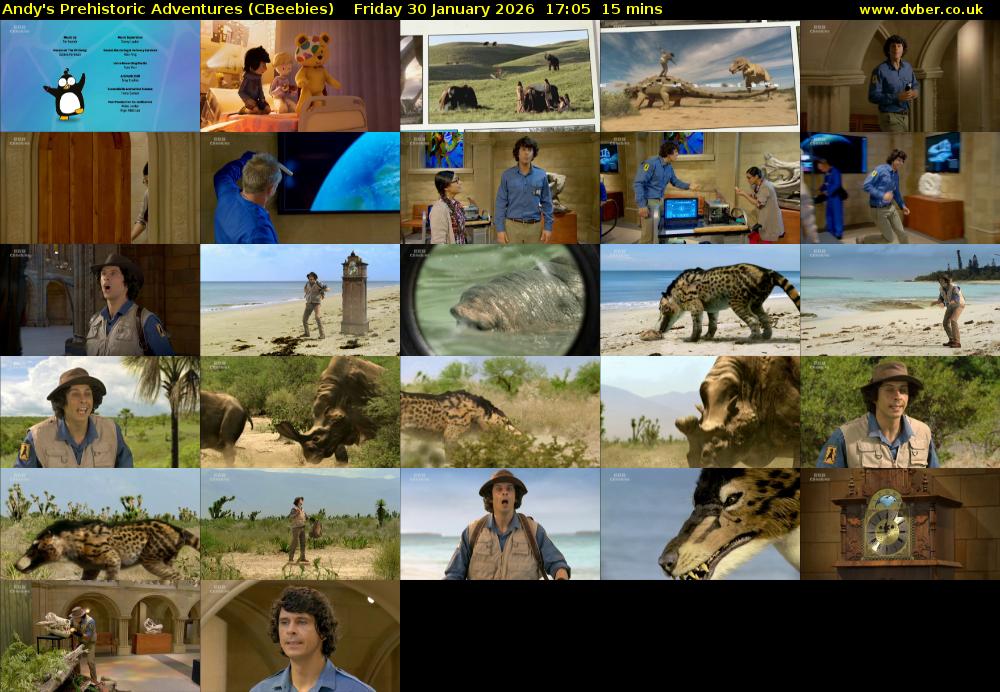 Andy's Prehistoric Adventures (CBeebies) Friday 30 January 2026 17:05 - 17:20