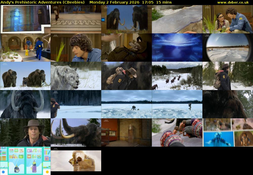 Andy's Prehistoric Adventures (CBeebies) Monday 2 February 2026 17:05 - 17:20