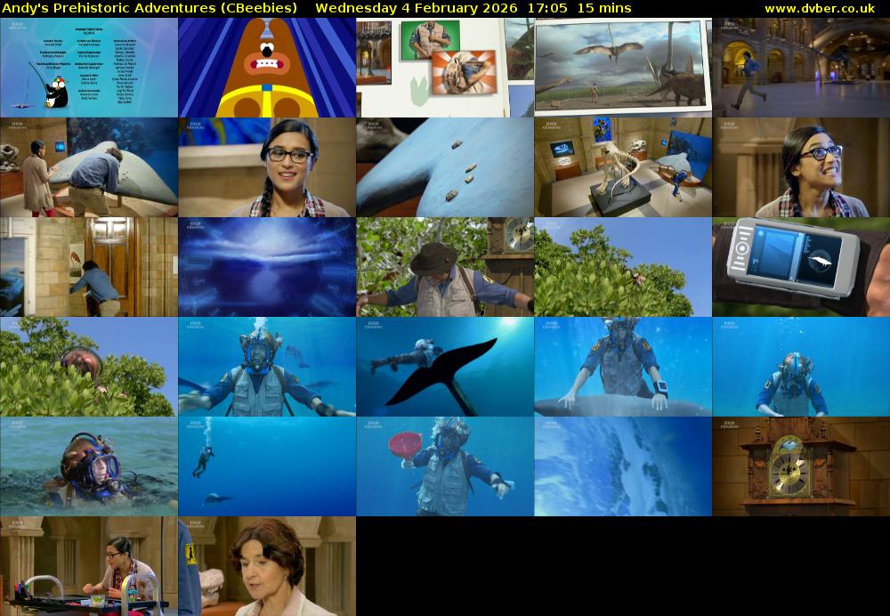 Andy's Prehistoric Adventures (CBeebies) Wednesday 4 February 2026 17:05 - 17:20