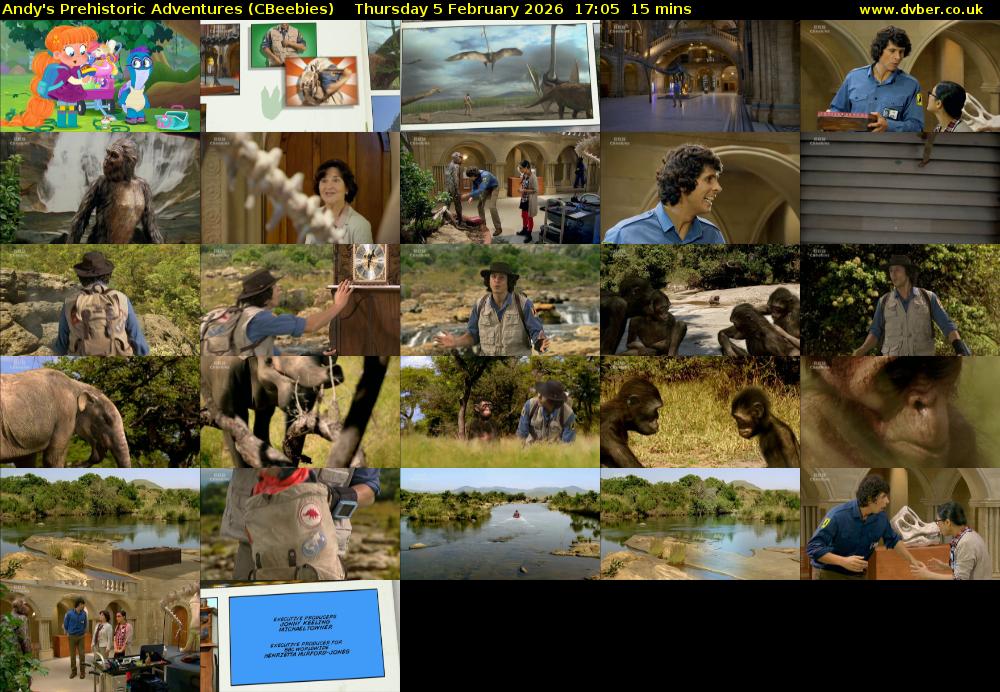 Andy's Prehistoric Adventures (CBeebies) Thursday 5 February 2026 17:05 - 17:20