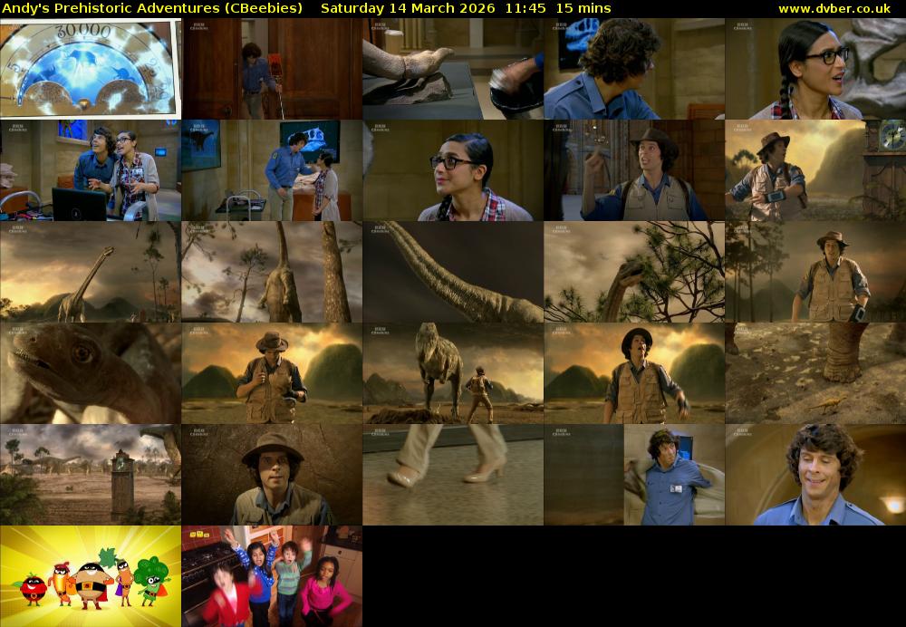 Andy's Prehistoric Adventures (CBeebies) Saturday 14 March 2026 11:45 - 12:00