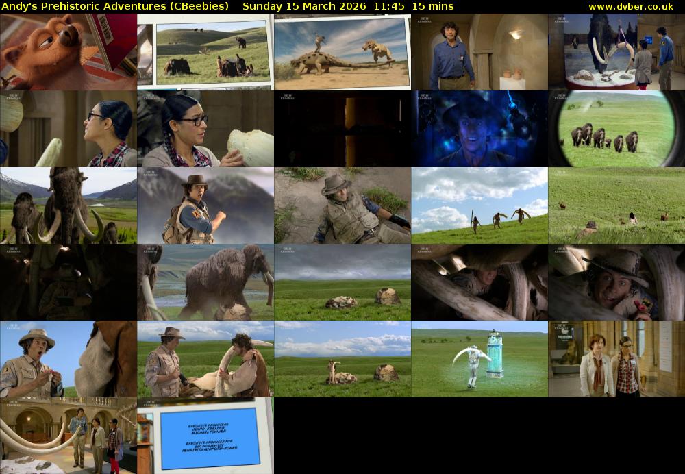 Andy's Prehistoric Adventures (CBeebies) Sunday 15 March 2026 11:45 - 12:00