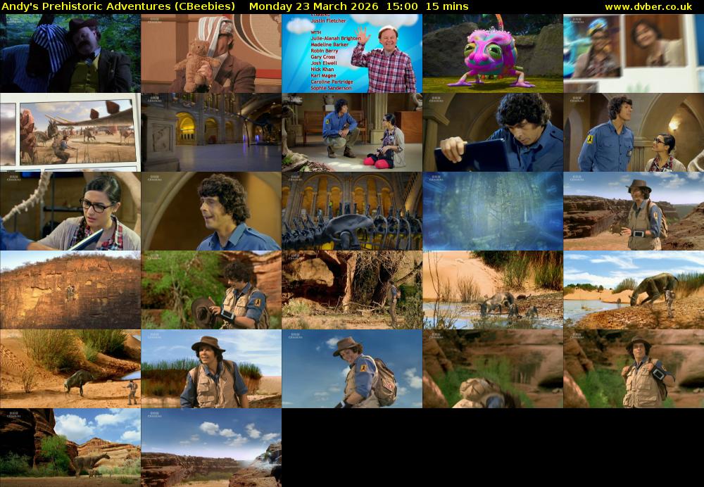 Andy's Prehistoric Adventures (CBeebies) Monday 23 March 2026 15:00 - 15:15