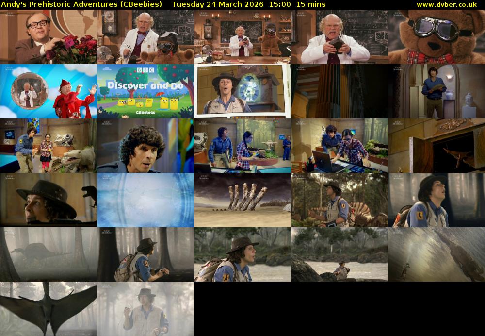 Andy's Prehistoric Adventures (CBeebies) Tuesday 24 March 2026 15:00 - 15:15