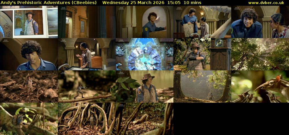 Andy's Prehistoric Adventures (CBeebies) Wednesday 25 March 2026 15:05 - 15:15