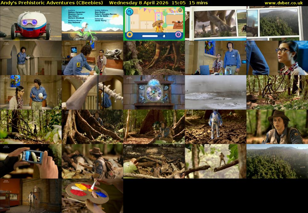 Andy's Prehistoric Adventures (CBeebies) Wednesday 8 April 2026 15:05 - 15:20