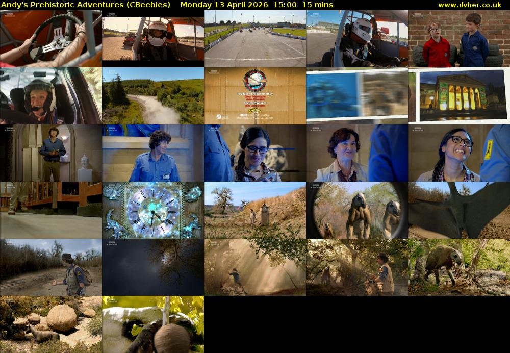 Andy's Prehistoric Adventures (CBeebies) Monday 13 April 2026 15:00 - 15:15