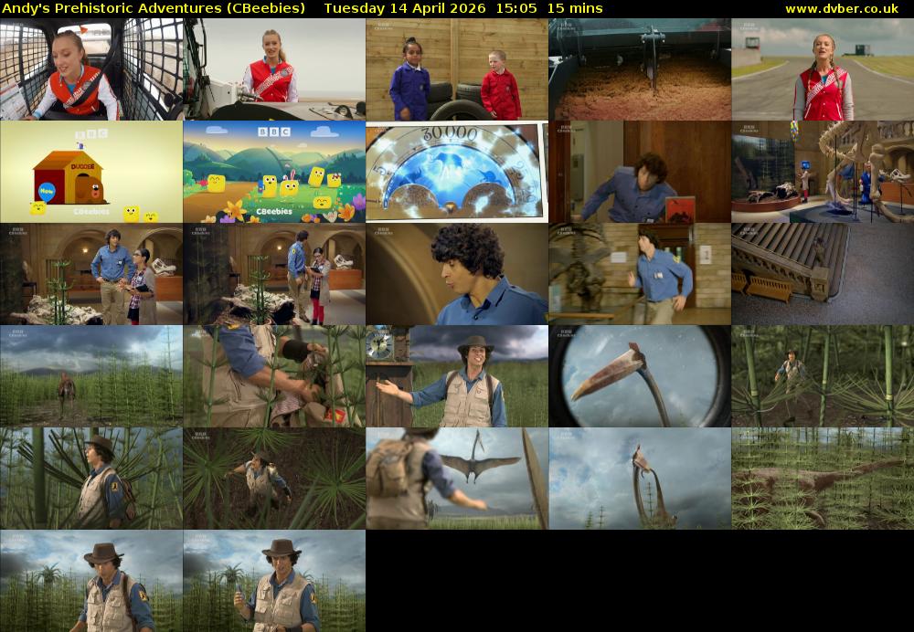 Andy's Prehistoric Adventures (CBeebies) Tuesday 14 April 2026 15:05 - 15:20